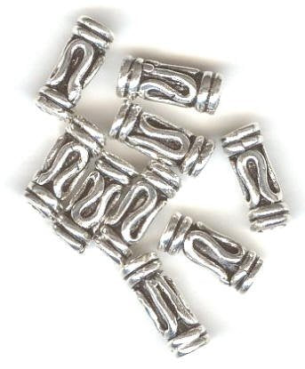 SS2498 1 10x4mm Bali Small Hole Tube