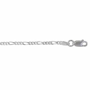 SS60 24 inch 2.2mm Sterling Silver Figaro Chain Necklace