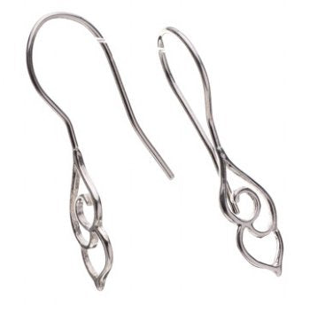 SS2065 1 Pair of 20x5mm Cloud Fish Hook Earrings