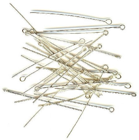 SS2901 20 38mm 22 Gauge Sterling Silver Eyepins