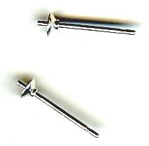 SS14303  1 pair of 3mm Cupped Ear with Post
