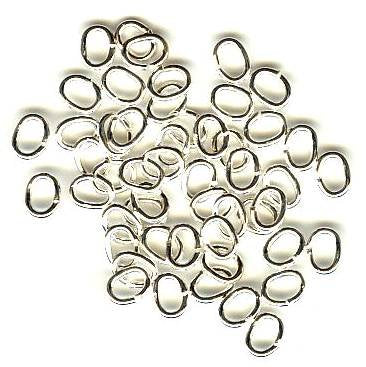 SS2620 25 4x3mm Oval Sterling Silver Jump Rings