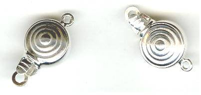 SS3080 1 9mm Sterling Silver Bull's Eye Clasp