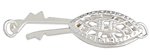SS3076 1 12mm Sterling Silver Filigree Oval Pearl Clasp