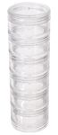 Set of 6, 2 Inch Round Stackable Screw Tackle Boxes