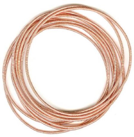 Pack of 10 50mm Coiled Stretch Bracelet -  Copper