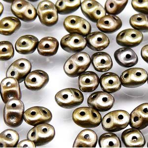 10 Grams Crystal Grey Rainbow 2.5x5mm Superduo Beads