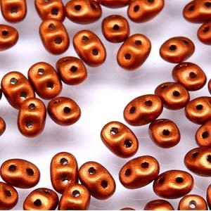 DUO-01750 - 10 Grams Crystal Fire Red Bronze 2.5x5mm Superduo Beads