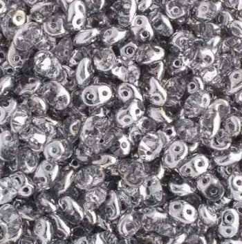 DUO-27001 10 Grams Crystal Labrador Half Coat 2.5x5mm Superduo Beads