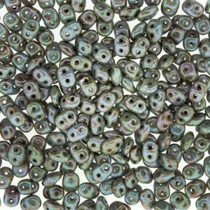 DUO-65431 - 10 Grams Opaque Chalk Lazure Blue 2.5x5mm Superduo Beads