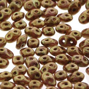 DUO-65491 - 10 Grams Opaque Chalk Lazure Red 2.5x5mm Superduo Beads