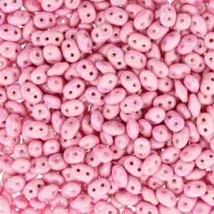 DUO-14494 10 Grams Opaque Chalk Lilac Lustre 2.5x5mm Superduo Beads