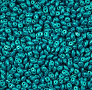 DUO-33408 10 Grams Alucolour Azure Blue 2.5x5mm Superduo Beads
