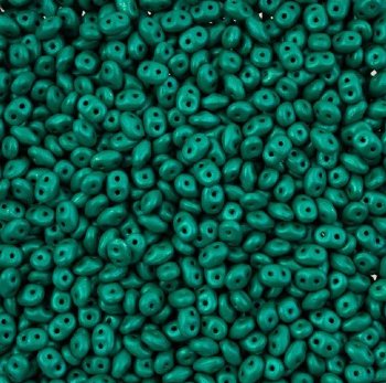 DUO-33406 10 Grams Alucolour Emerald 2.5x5mm Superduo Beads