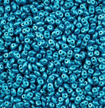 DUO-33407 10 Grams Alucolour Sky Blue 2.5x5mm Superduo Beads