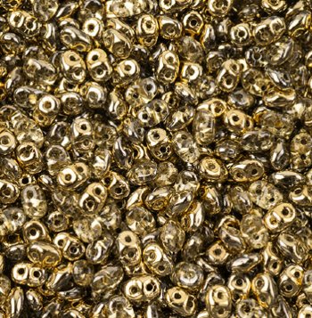 DUO-26441 10 Grams Crystal Amber Half Coat 2.5x5mm Superduo Beads