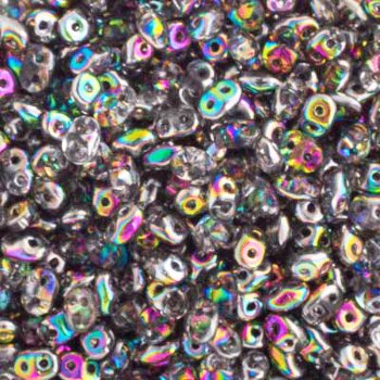 DUO50030 - 10 Grams Crystal Vitrail 2.5x5mm Superduo Beads