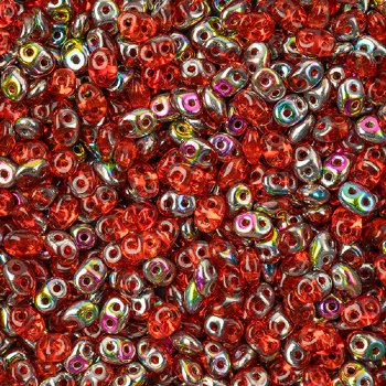 DUO90030- 10 Grams Hyacinth Vitrail 2.5x5mm Superduo Beads