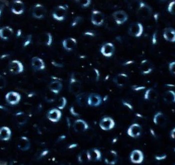 DUO-79032 - 10 Grams Jet Metallic Suede Dark Blue 2.5x5mm Superduo Beads
