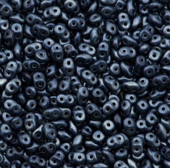 DUO-24204 10 Grams Metalust Steel Blue 2.5x5mm Superduo Beads
