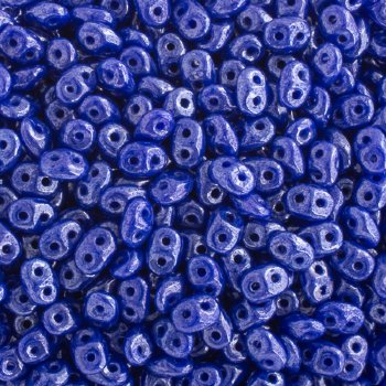 10 Grams Opaque Royal Blue Lustre 2.5x5mm Superduo Beads