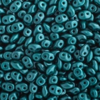 DUO525027 - 10 Grams Pastel Pearl Dark Chrysolite 2.5x5mm Superduo Beads
