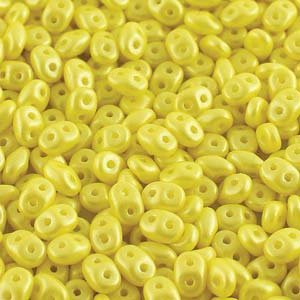 DUO24002 - 10 Grams Pearl Shine Amber 2.5x5mm Superduo Beads