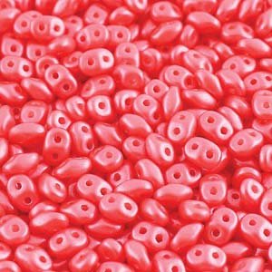 DUO24003 - 10 Grams Pearl Shine Rose 2.5x5mm Superduo Beads