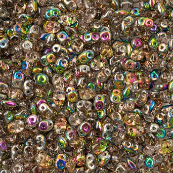 DUO70120 - 10 Grams Rosaline Vitrail 2.5x5mm Superduo Beads