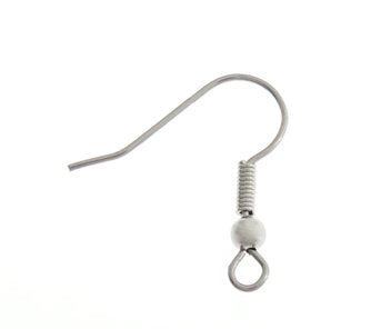 10 Pairs of 20mm Surgical Steel Fish Hook Earrings