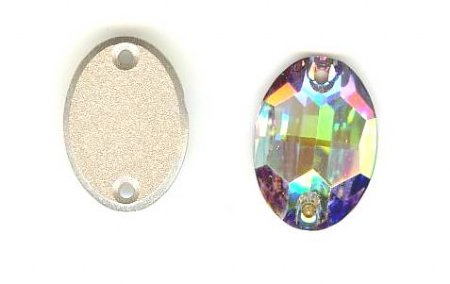 1 16x11mm Swarovski Crystal AB Foil Back (3210)