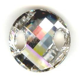 1 18mm Crystal Foil Back Swarovski Sew On Twist