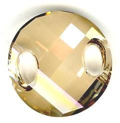 1 18mm Crystal Golden Shadow Swarovski Sew On Twist