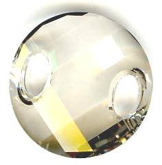 1 18mm Crystal Silver Shade Swarovski Sew On Twist