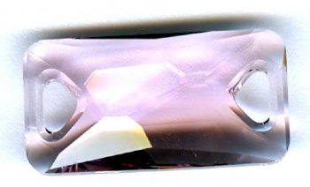 1 18x9mm Light Amethyst Swarovski Space Cut Sew On Rectangle