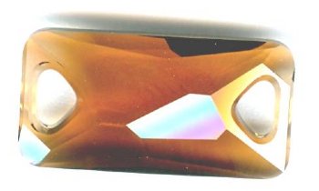 1 18x9mm Smoke Topaz Swarovski Space Cut Sew On Rectangle