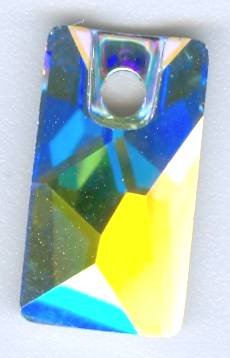 1 12.5x7mm Swarovski Crystal AB Pendular Lochrose