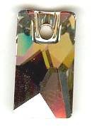 1 12.5x7mm Swarovski Silver Shade Pendular Lochrose
