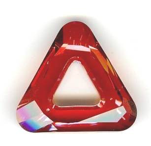 1 20mm Swarovski Red Magma Triangle
