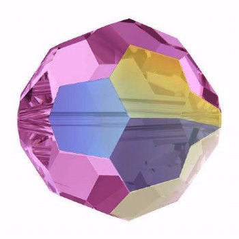 10 4mm Round Swarovski Amethyst AB