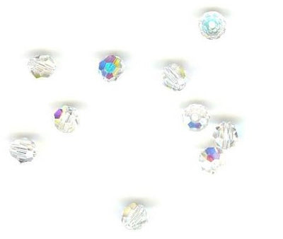 10 4mm Round Swarovski Crystal AB