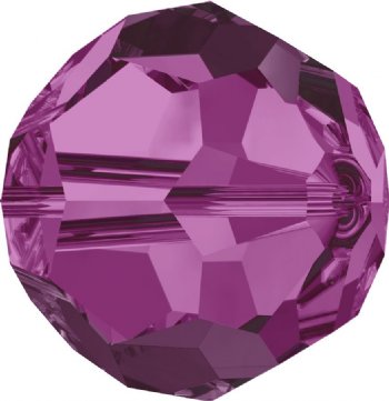 10 4mm Round Fuchsia Swarovski Beads