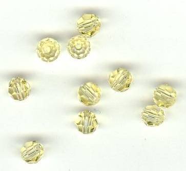 10 4mm Round Swarovski Jonquil