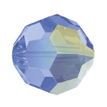 10 4mm Round Swarovski Light Sapphire AB