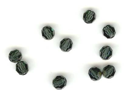 10 4mm Round Swarovski Morion