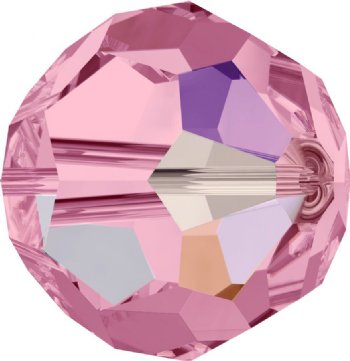 10 4mm Round Swarovski Rose AB