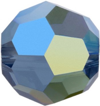 10 6mm Round Swarovski Beads - Montana AB