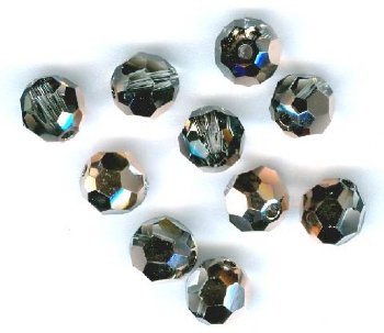 10 4mm Round Swarovski Rose Gold Crystal Beads