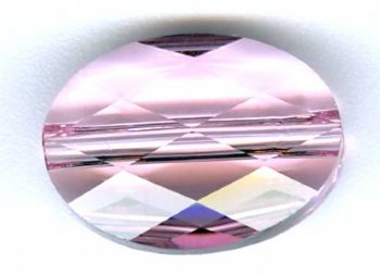 1 14x10mm Light Rose Swarovski Oval Bead
