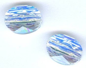 2 8x6mm Crystal AB Swarovski Mini Oval Beads